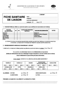 Fiche Sanitaire De Liaison Cerfa Version La Ligue De L Enseignement