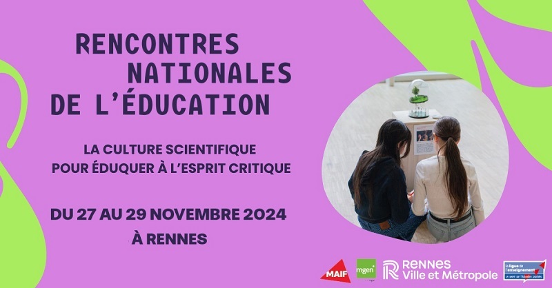 Rencontres nationales de l’éducation 2024 : du 27 au 29 novembre à Rennes