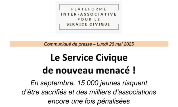 Le Service Civique de nouveau menacé !