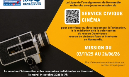 Le Pôle Culture recherche son ou sa service civique – Cinéma ! 📽️